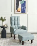 Picture of Oland Recliner chair made of linen and natural wood