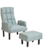 Picture of Oland Recliner chair made of linen and natural wood