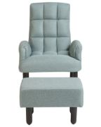 Picture of Oland Recliner chair made of linen and natural wood