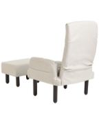 Picture of Oland Recliner chair made of linen and natural wood