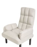 Picture of Oland Recliner chair made of linen and natural wood