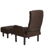 Picture of Oland Recliner chair made of linen and natural wood
