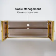 Picture of Palley Modern Oval TV Stand - Natural wood