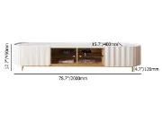 Picture of Palley Modern Oval TV Stand - Natural wood