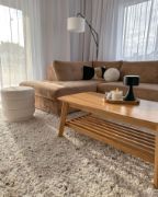 Picture of Lava Natural wood table with shelf