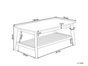 Picture of Lava Natural wood table with shelf