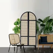 Picture of Milan Wardrobe natural wood with rattan