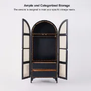 Picture of Milan Wardrobe natural wood with rattan