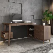 Picture of Jenivy Desk Natural wood with storage