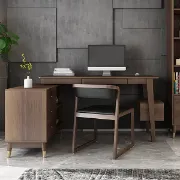 Picture of Jenivy Desk Natural wood with storage