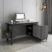 Picture of Jenivy Desk Natural wood with storage