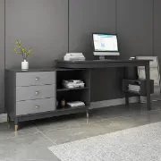 Picture of Jenivy Desk Natural wood with storage