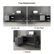 Picture of Jenivy Desk Natural wood with storage