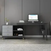 Picture of Jenivy Desk Natural wood with storage