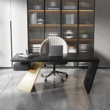 Show details for Ramphe โ Natural Wood Writing Desk with Geometric Frame Picture of Ramphe โ Natural Wood Writing Desk with Geometric Frame