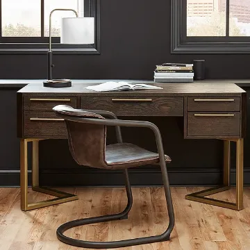 Show details for Kramo – Natural Wood Desk with 5 Drawers Picture of Kramo – Natural Wood Desk with 5 Drawers