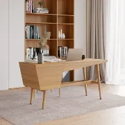 صورة مكتب سيريني خشب طبيعي