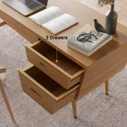 صورة مكتب سيريني خشب طبيعي