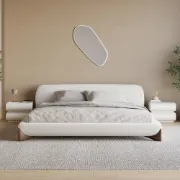 Humply – Curved Drawer Nightstand in Natural Wood