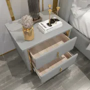 صورة طاولة غرفة نوم حديثة 2درج - جينيف