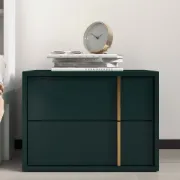 Picture of Kramzi Nightstand Natural wood - 2 drawers