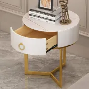 Picture of Krax Modern round Nightstand - One drawer