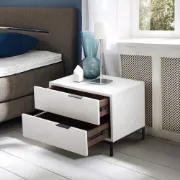 صورة طاولة غرفة نوم  2درج - جرافي