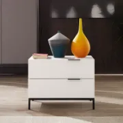 صورة طاولة غرفة نوم  2درج - جرافي