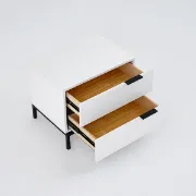 صورة طاولة غرفة نوم  2درج - جرافي