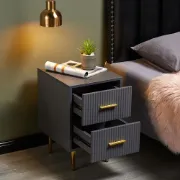 Picture of Crasmy Modern Nightstand with 2 drawers