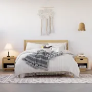 Picture of Demnal Nightstand Rattan with Natural wood