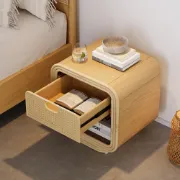 Picture of Demnal Nightstand Rattan with Natural wood