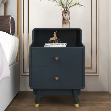 Show details for Solo - Modern Bedroom Table with 2 Drawers Picture of Solo - Modern Bedroom Table with 2 Drawers
