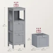 صورة خزانة حمام خشب طبيعي - ليزا
