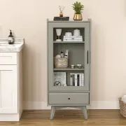 Picture of White Daquarius Freestanding Tower Accent Cabinet with Drawer