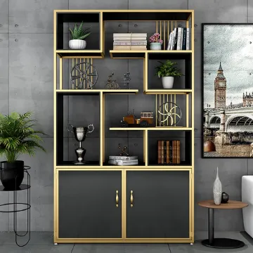 Show details for Sandra bookcase with shelves and shelf - natural wood Picture of Sandra bookcase with shelves and shelf - natural wood