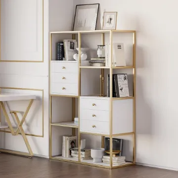 Show details for Auro Modern Bookshelf with Storage Drawers - Natural wood Picture of Auro Modern Bookshelf with Storage Drawers - Natural wood