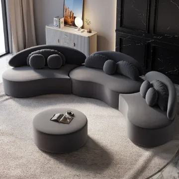 Show details for Rotana Curved Floor Sectional Sofa – Artistic 3-Piece Design Picture of Rotana Curved Floor Sectional Sofa – Artistic 3-Piece Design