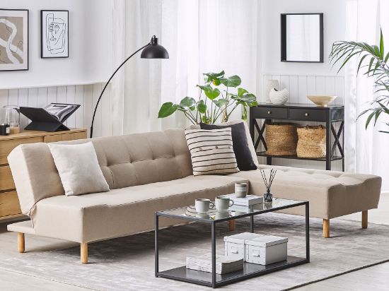 Picture of Mostachio L-Shaped Sectional Natural wood