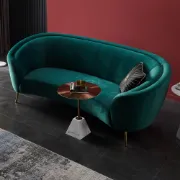 صورة كنبة فيلي مودرن خضراء عميقة