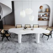 Picture of Amoeba Modern Dining Table - Natural wood