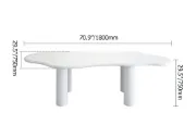 Picture of Amoeba Modern Dining Table - Natural wood