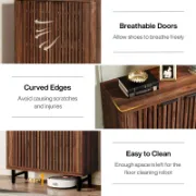 صورة خزانة أحذية كاسكيد - خشب طبيعي