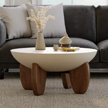 Show details for Lecrame Coffee table - Natural wood Picture of Lecrame Coffee table - Natural wood