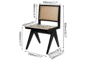 Picture of Rivo Black Wood & Cane Dining Chair