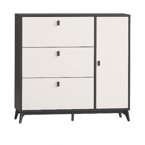 Picture of Cyvak Shoe Storage Cabinet - Grey & White