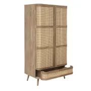 Picture of Arden – Curved Edge Rattan Wood Nightstand