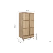 Picture of Arden – Curved Edge Rattan Wood Nightstand