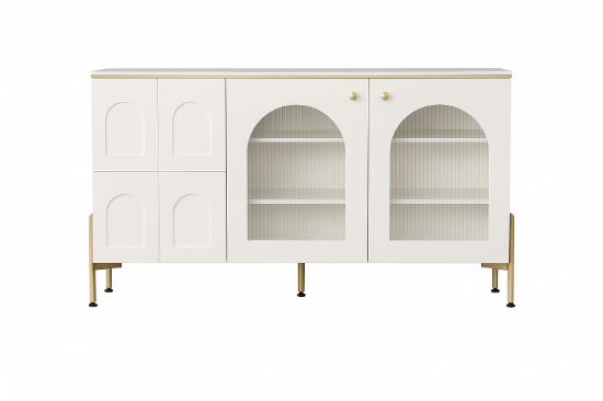 Picture of Credenza Sideboard Natural wood with Metal legs