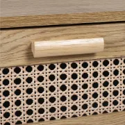 Elira – Natural Wood & Rattan 6-Drawer Chest